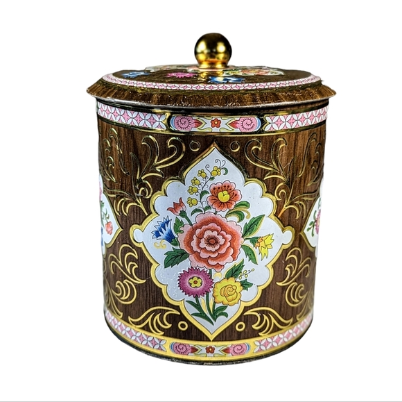 Daher Biscuit Tin Vintage 70s Canister Container Made In England - Picture 1 of 12